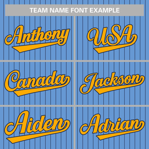 striped baseball uniform team name font