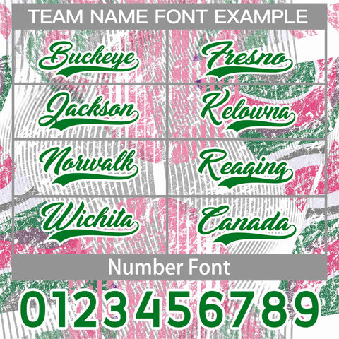 Custom Pink Green-White Font Personalized Graffiti Pattern Shorts