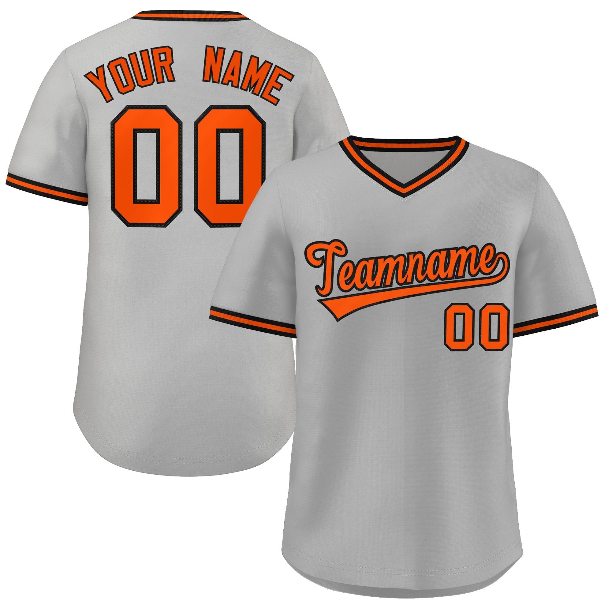 Custom Black Orange Baseball Jersey