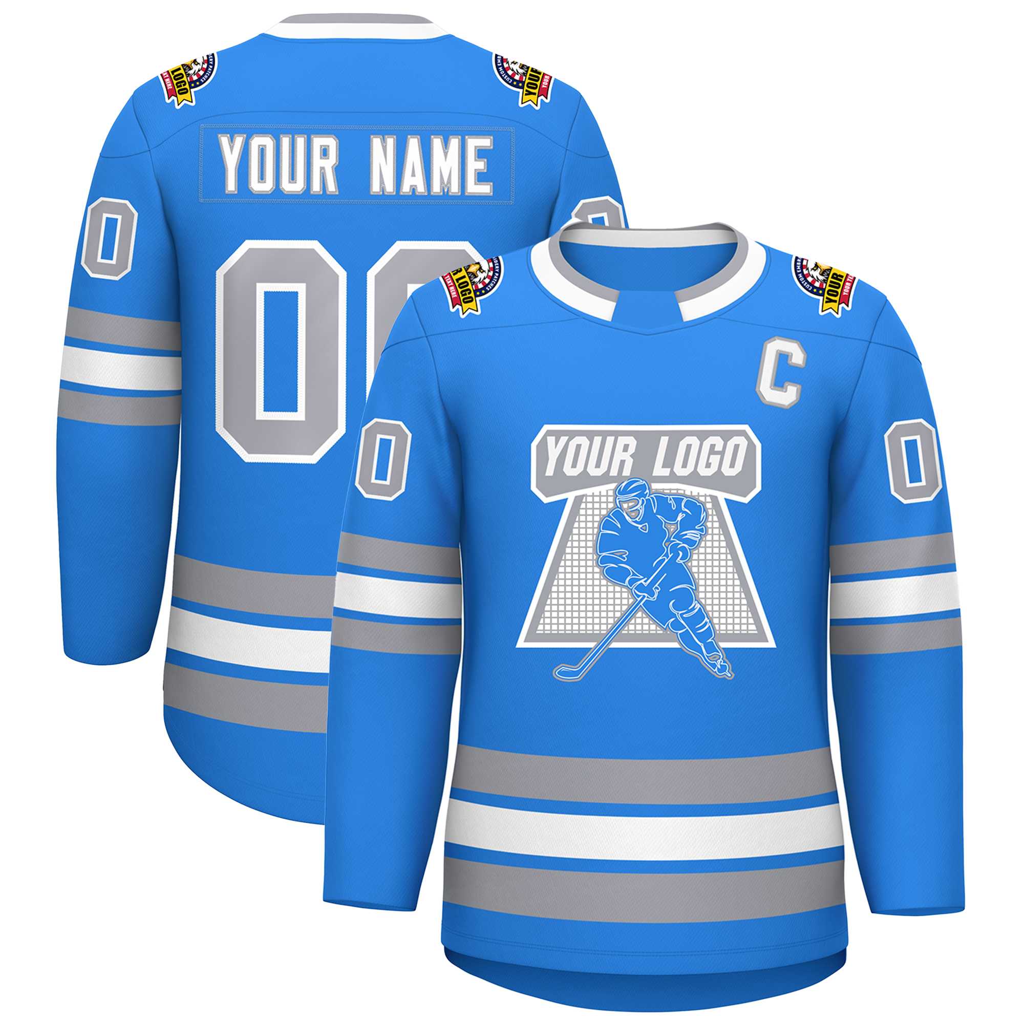 Source Cheap Wholesale Custom Your Design Embroidery Logo Polyester Hockey  Jersey on m.