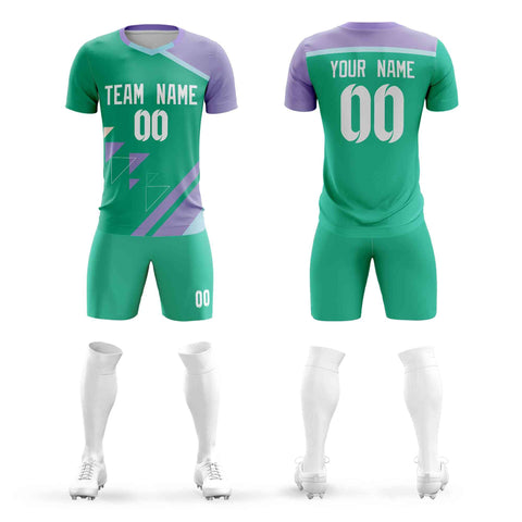 Custom Green Breathable Sport Soccer Sets Jersey
