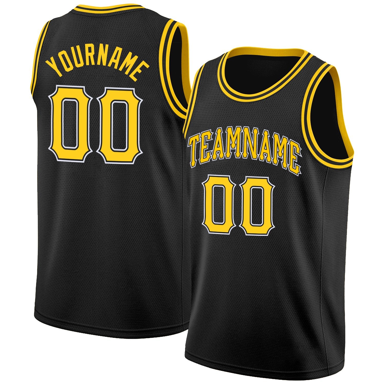 KXK Black and Yellow Basketball Jersey - KXKSHOP