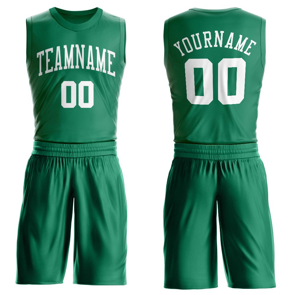 KXK Basketball Jersey Design Green and White - KXKSHOP