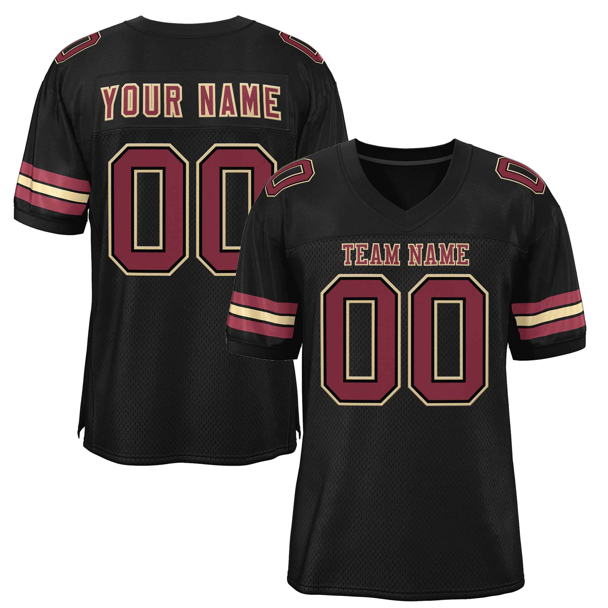 Football Black Jersey | Personalized American Uniforms Shirt - KXKSHOP