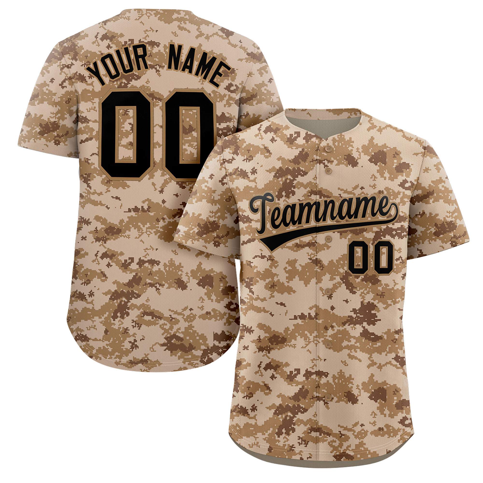 Personalized Camo Baseball Jersey | Custom Sports Shirts- KXKSHOP