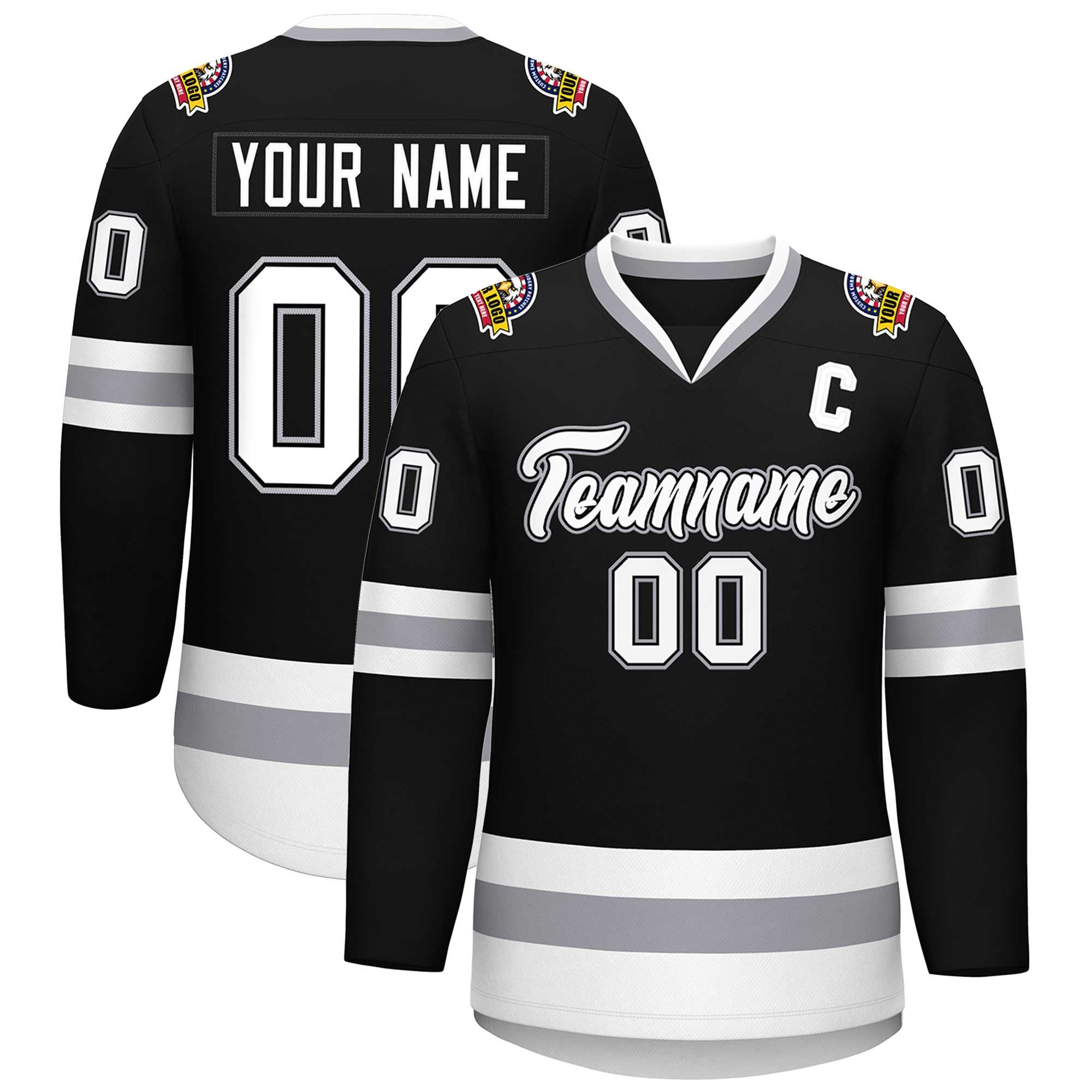 Custom Black Hockey Jersey Best Authentic Hockey Jersey