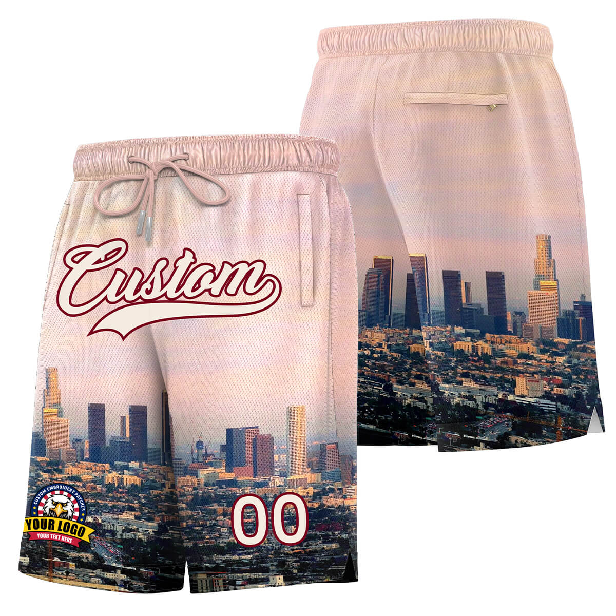 kxk custom city landscape basketball shorts