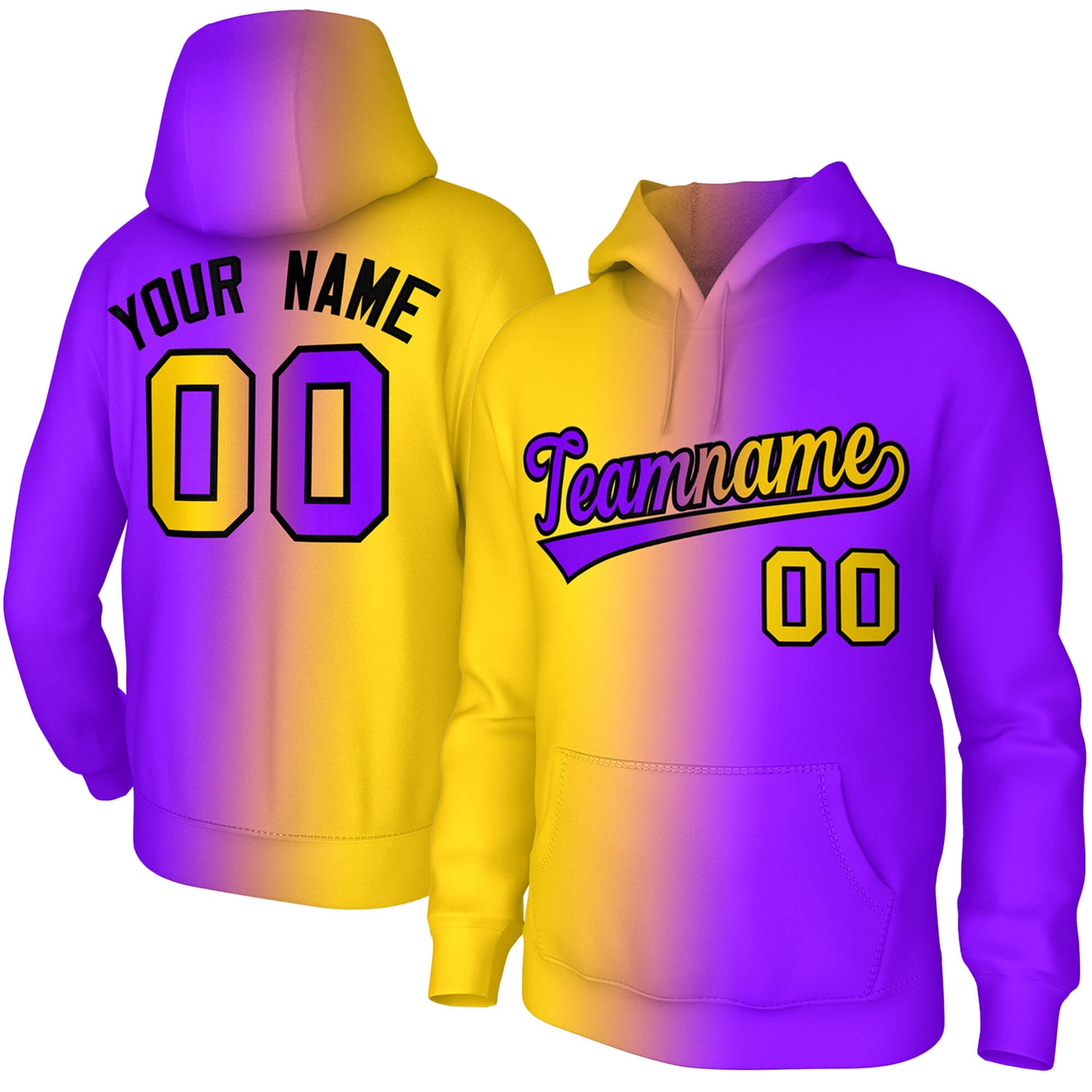 kxk custom gradient hoodie spotswear