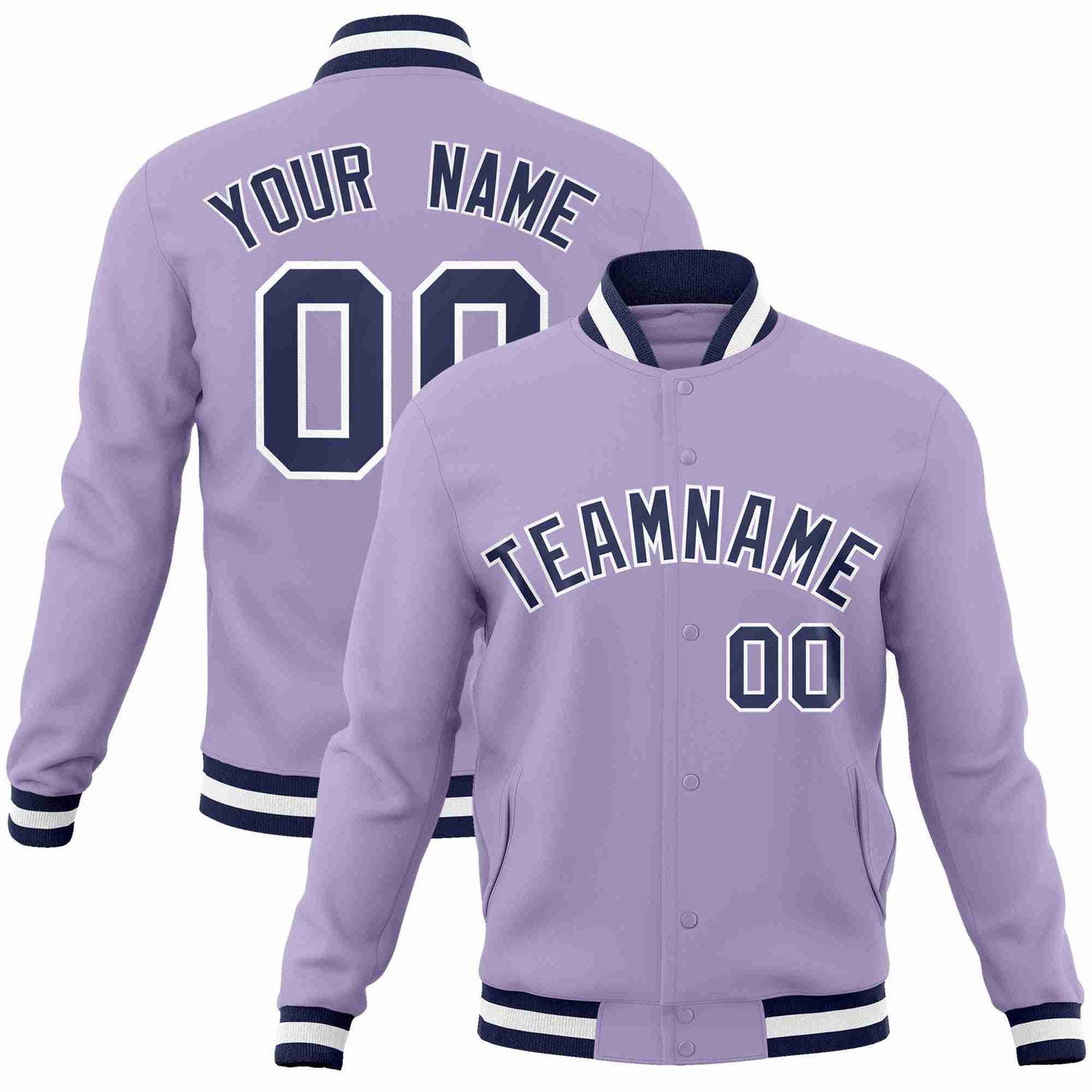 kxk custom light purple baseball jacket