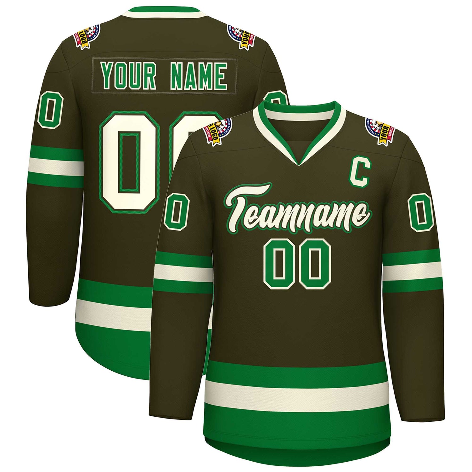 kxk custom olive hockey jersey