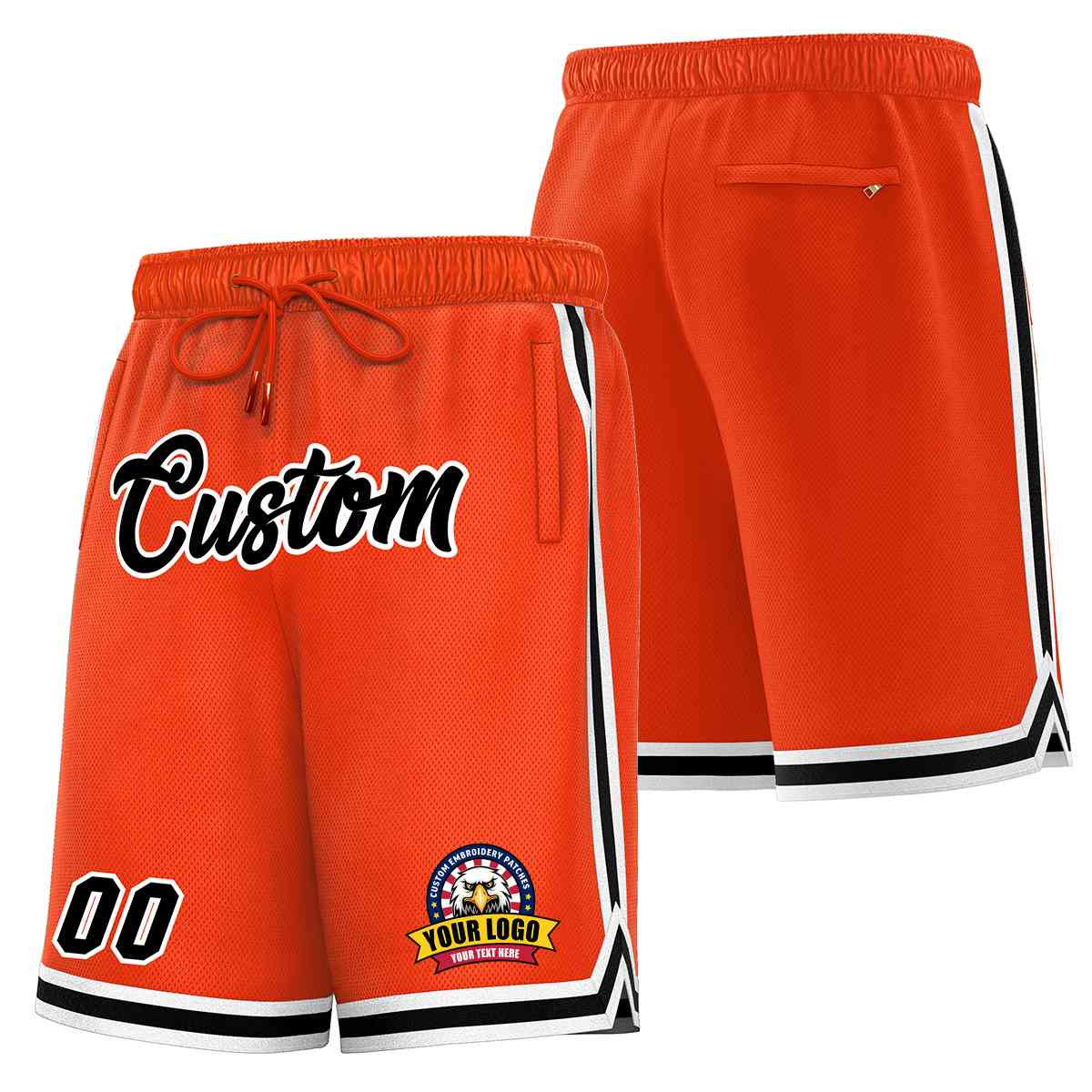 kxk custom orange basketball shorts