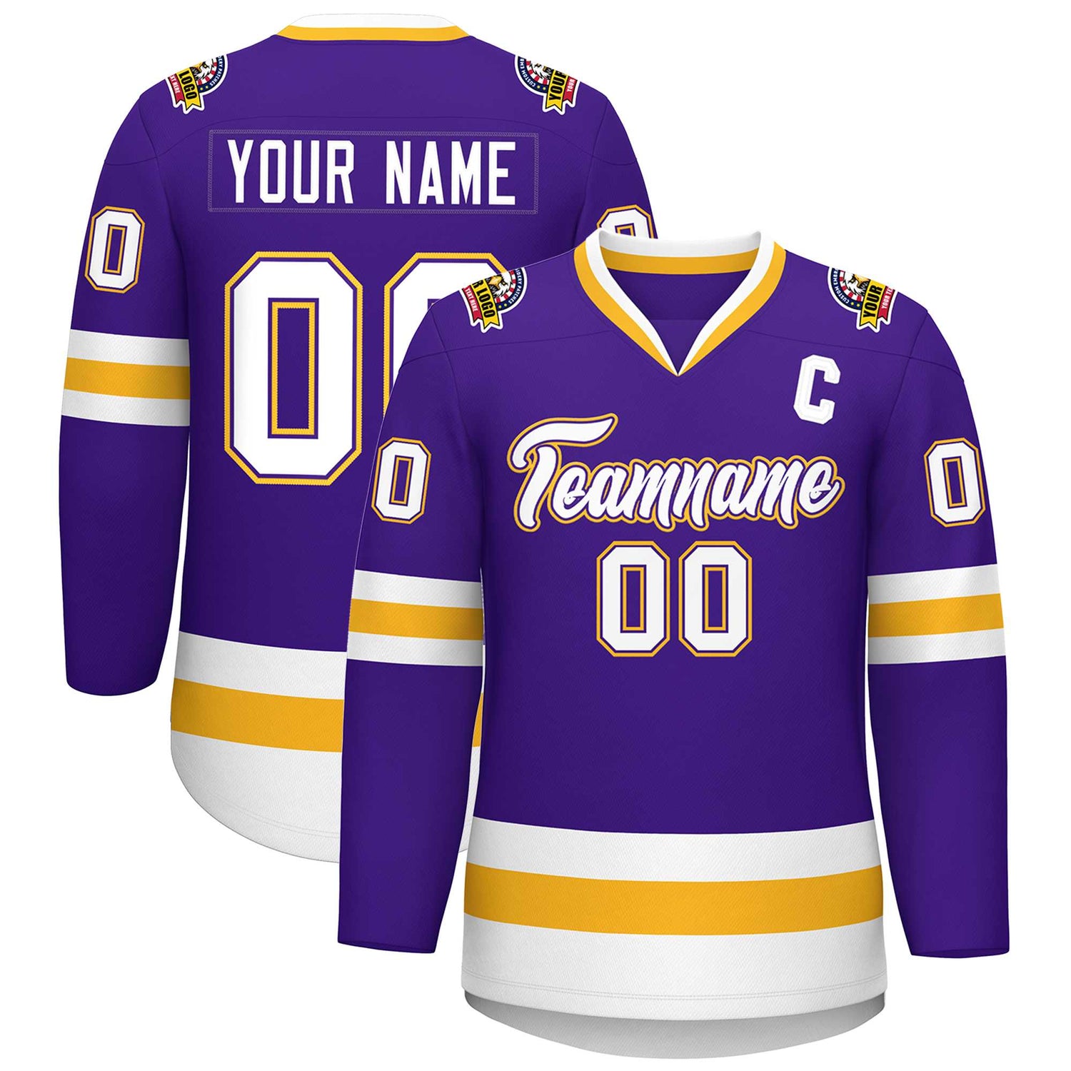 kxk custom purple hockey jersey