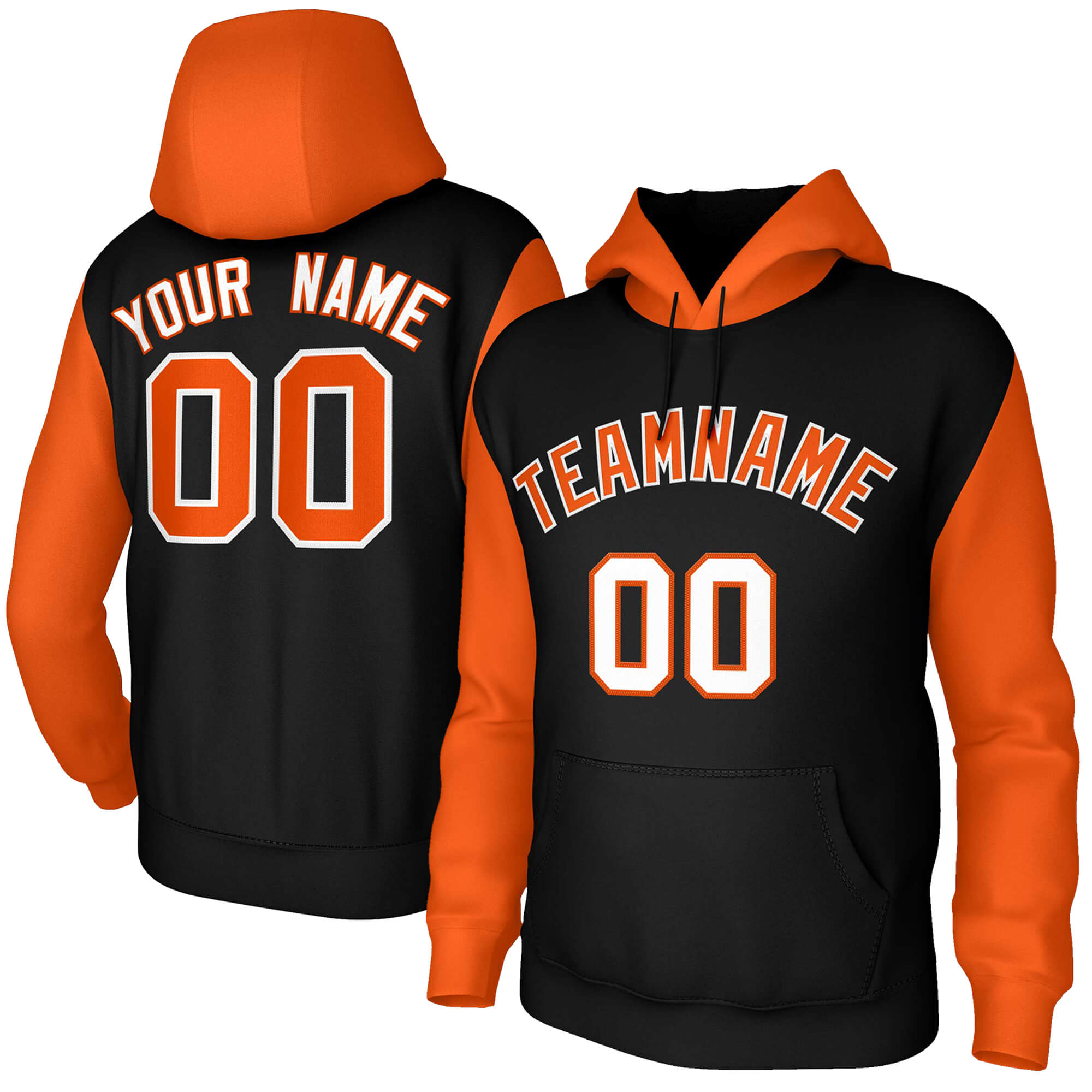 Custom Raglan Sleeves Hoodie | Personalized Sports for Adult - KXKSHOP