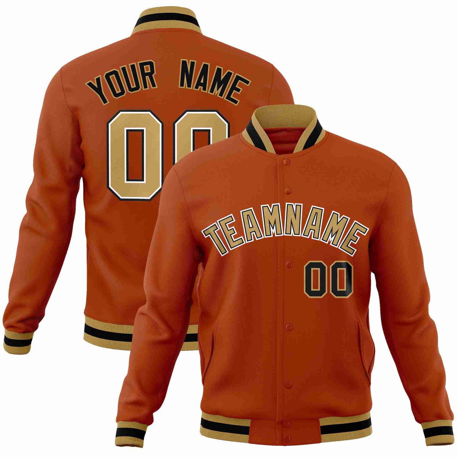 kxk custom texas  orange baseball jacket