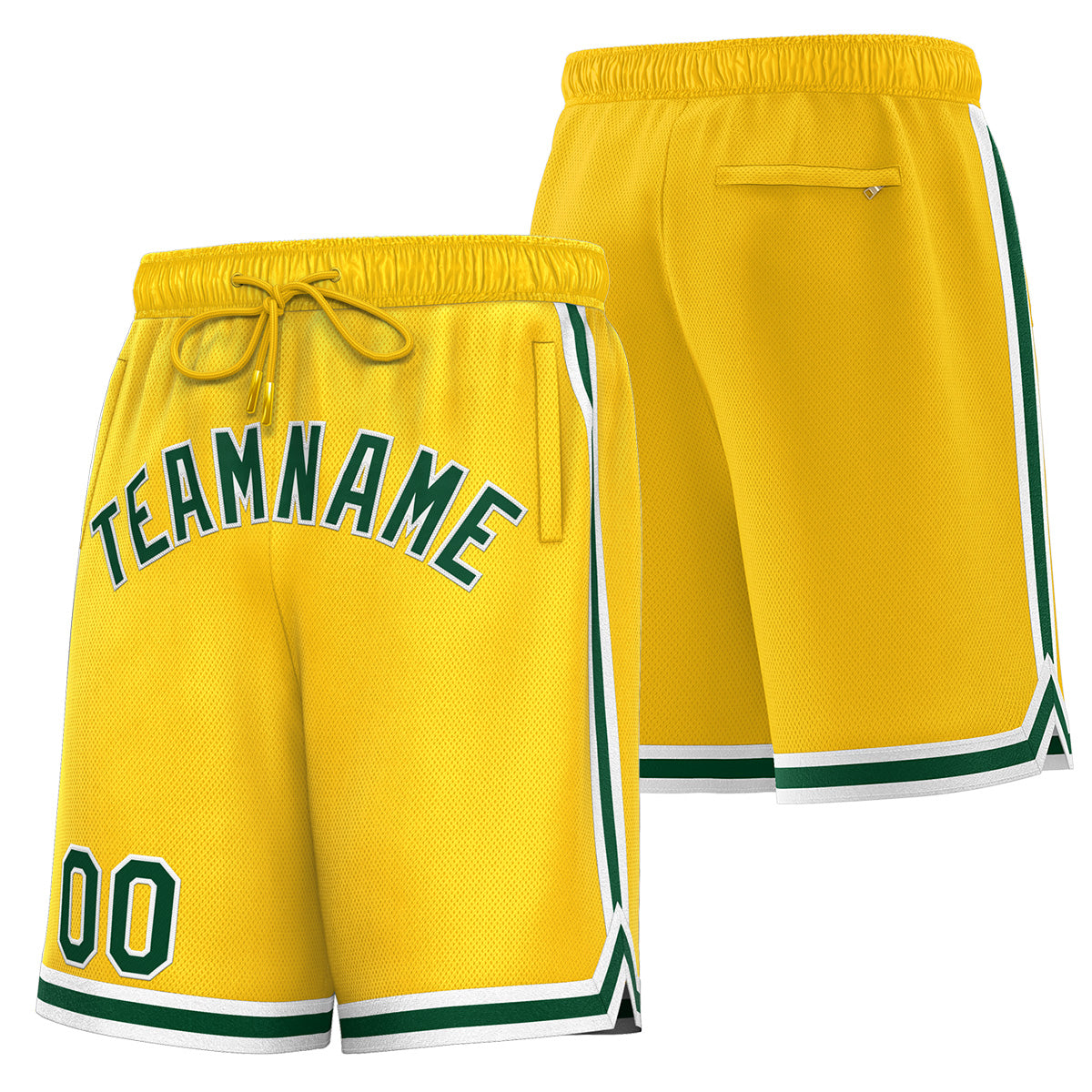 kxk custom yellow basketball shorts