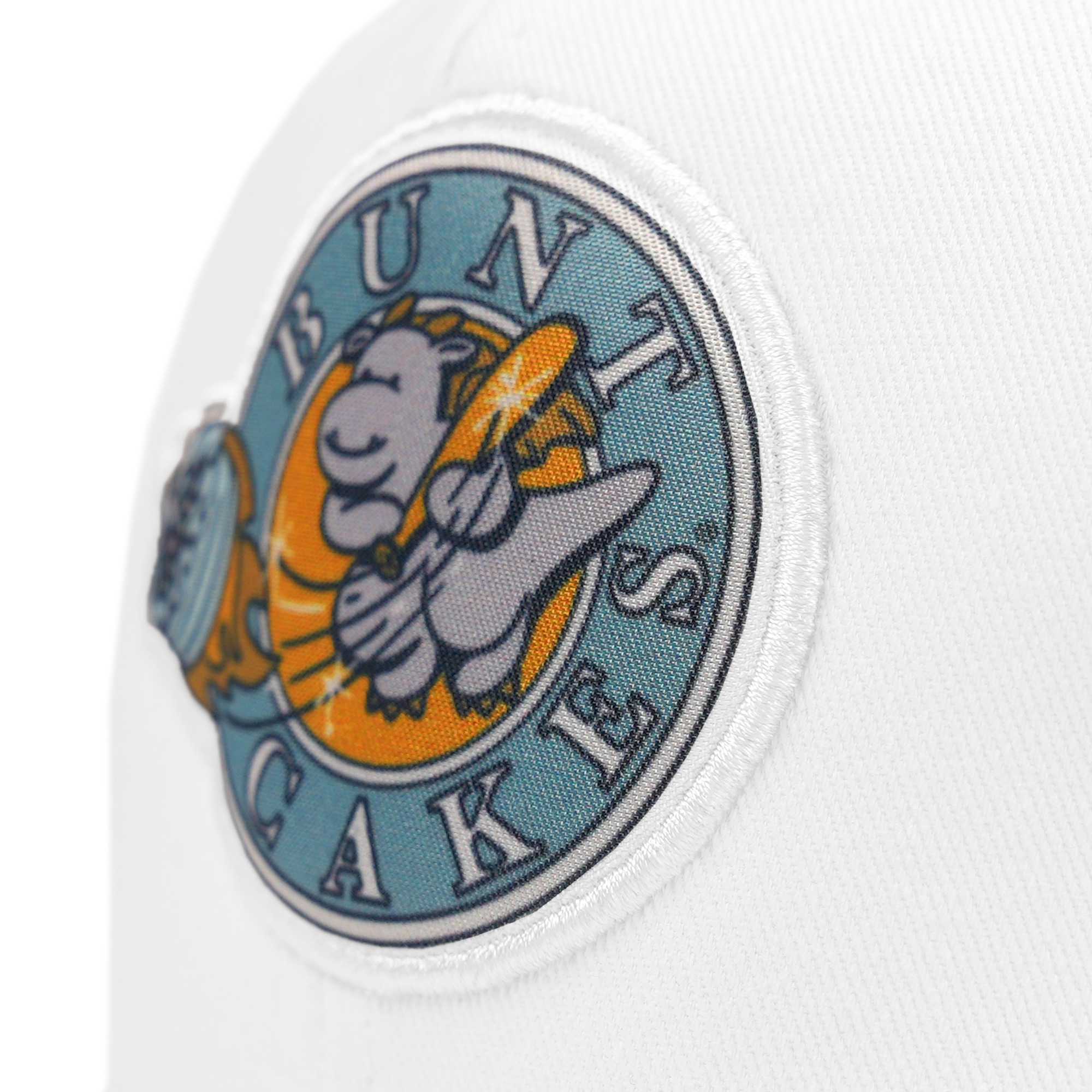 Custom White 3D Puff Embroidery Flat Embroidery Flat Eaves Sport Baseball Cap Design for Men/Women/Youth