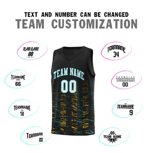 Custom Black White Personalized Scratches Pattern Sports Uniform Basketball Jersey