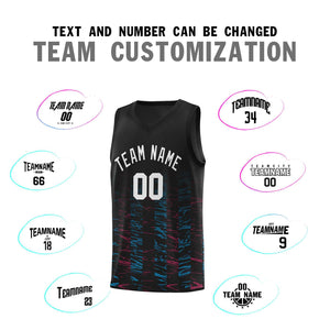 Custom Black White Personalized Scratches Pattern Sports Uniform Basketball Jersey