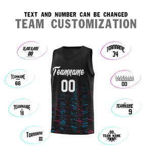 Custom Black White Personalized Scratches Pattern Sports Uniform Basketball Jersey