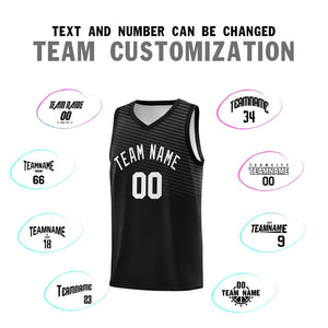 Custom Black White Chest Slash Patttern Sports Uniform Basketball Jersey