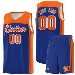 Custom Royal Orange Classic Sets Sports Uniform Basketball Jersey