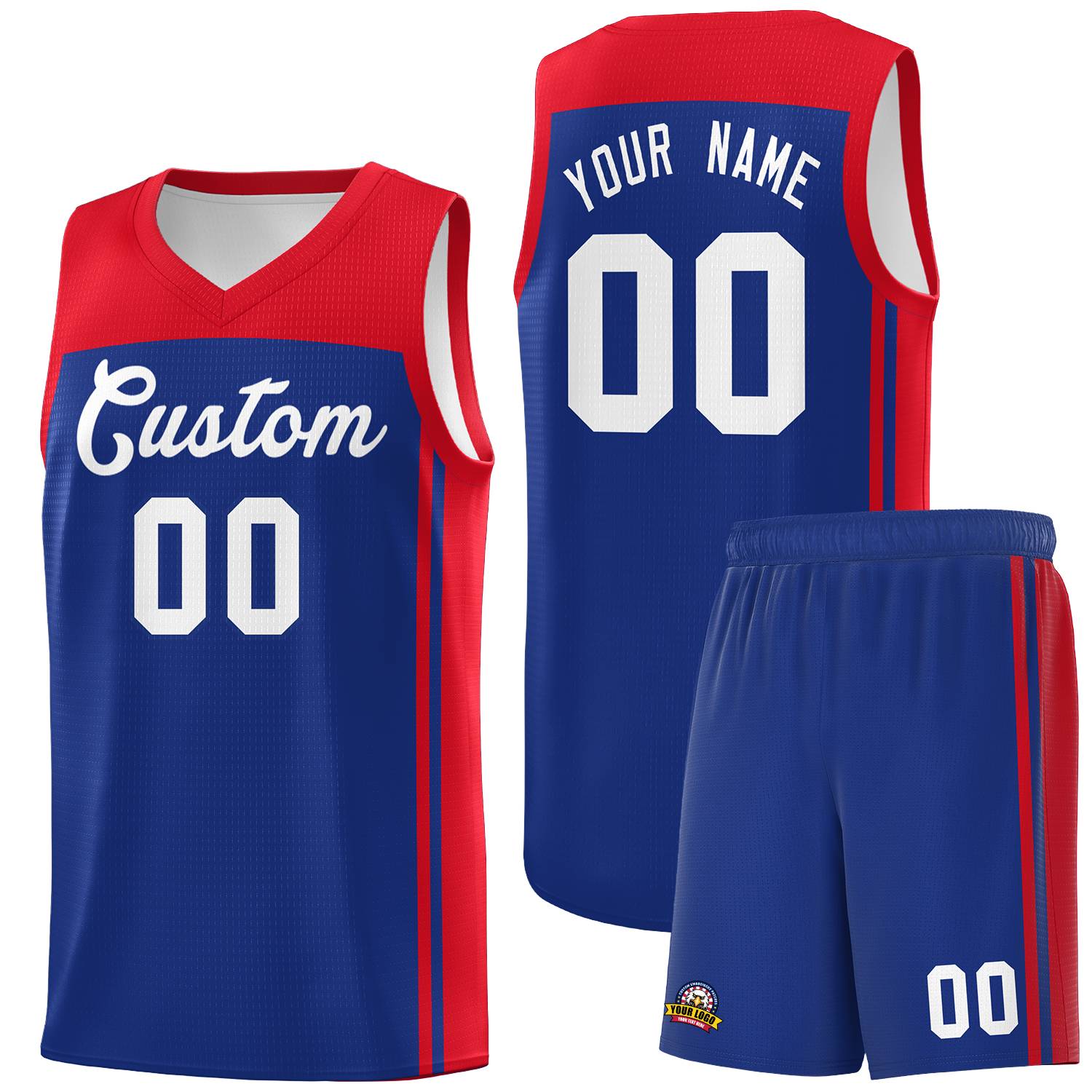 Custom Royal Red Classic Sets Sports Uniform Basketball Jersey