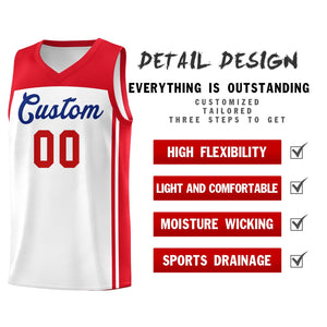 Custom White Red Classic Sets Sports Uniform Basketball Jersey