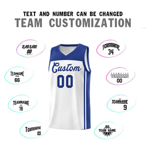 Custom White Royal Classic Sets Sports Uniform Basketball Jersey