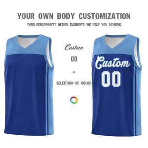 Custom Royal Light Blue Classic Sets Sports Uniform Basketball Jersey