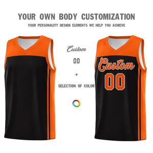 Custom Black Orange Classic Sets Sports Uniform Basketball Jersey