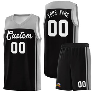 Custom Black Grey Classic Sets Sports Uniform Basketball Jersey