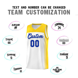 Custom White Gold Classic Sets Sports Uniform Basketball Jersey