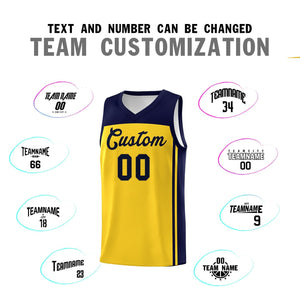 Custom Gold Navy Classic Sets Sports Uniform Basketball Jersey