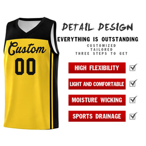 Custom Gold Black Classic Sets Sports Uniform Basketball Jersey