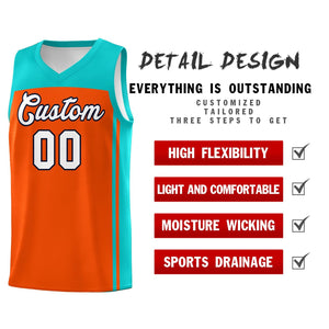 Custom Orange Bright Green Classic Sets Sports Uniform Basketball Jersey