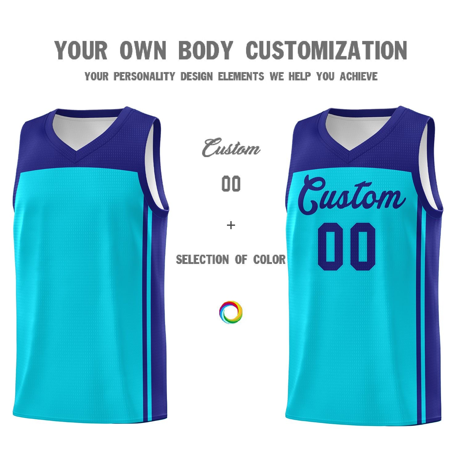 Custom Sky Blue Purple Classic Sets Sports Uniform Basketball Jersey