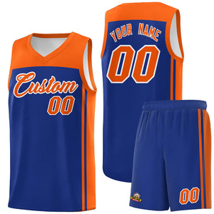 Custom Royal Orange Classic Sets Sports Uniform Basketball Jersey