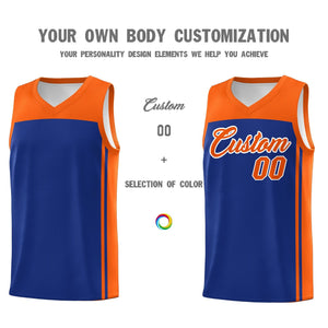 Custom Royal Orange Classic Sets Sports Uniform Basketball Jersey