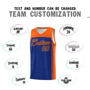 Custom Royal Orange Classic Sets Sports Uniform Basketball Jersey