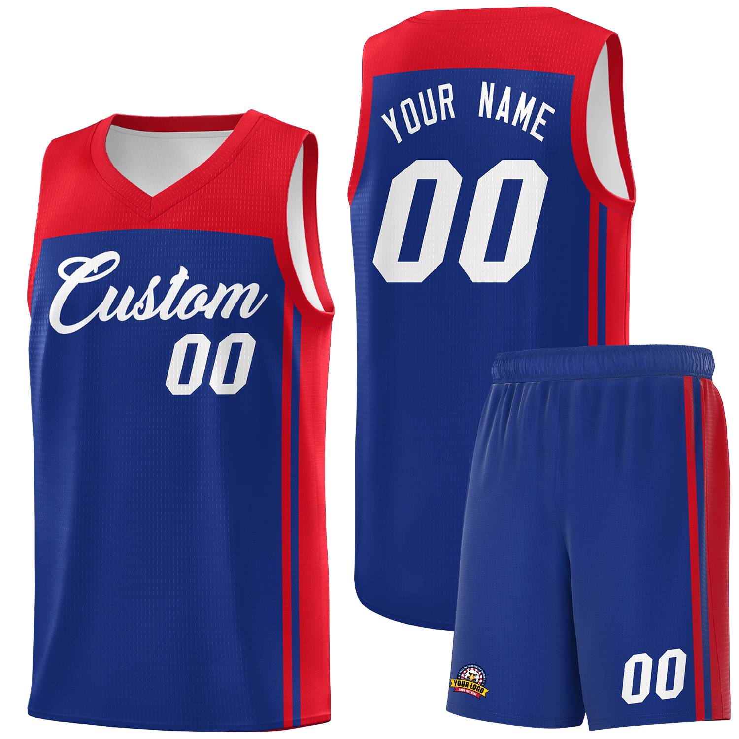 Custom Royal Red Classic Sets Sports Uniform Basketball Jersey