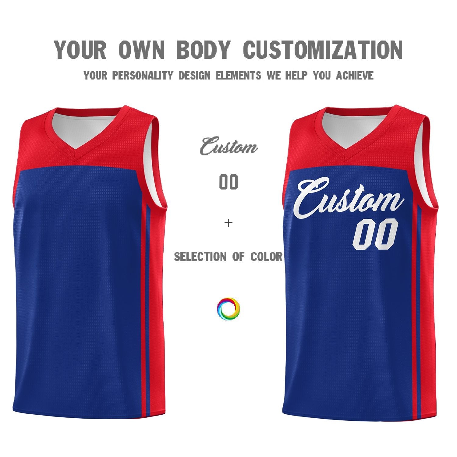 Custom Royal Red Classic Sets Sports Uniform Basketball Jersey