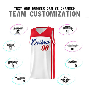 Custom White Red Classic Sets Sports Uniform Basketball Jersey