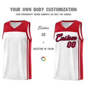 Custom White Red Classic Sets Sports Uniform Basketball Jersey