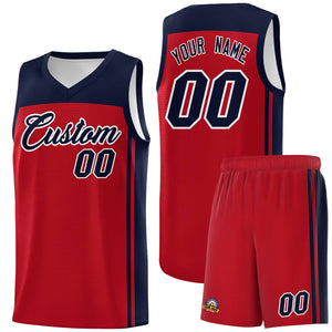 Custom Red Navy Classic Sets Sports Uniform Basketball Jersey