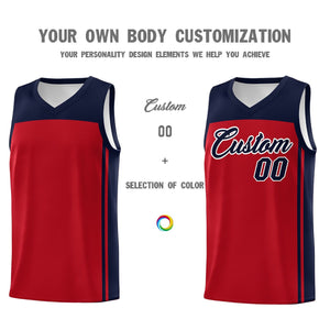 Custom Red Navy Classic Sets Sports Uniform Basketball Jersey