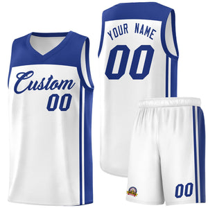 Custom White Royal Classic Sets Sports Uniform Basketball Jersey