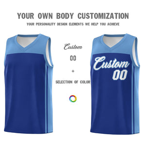 Custom Royal Light Blue Classic Sets Sports Uniform Basketball Jersey