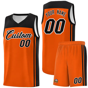 Custom Orange Black Classic Sets Sports Uniform Basketball Jersey