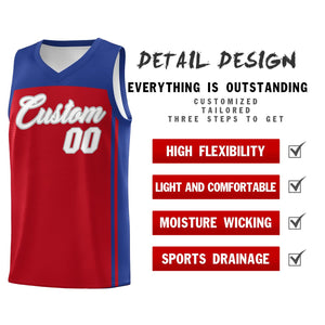 Custom Red Royal Classic Sets Sports Uniform Basketball Jersey