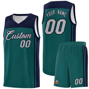 Custom Midnight Green Navy Classic Sets Sports Uniform Basketball Jersey